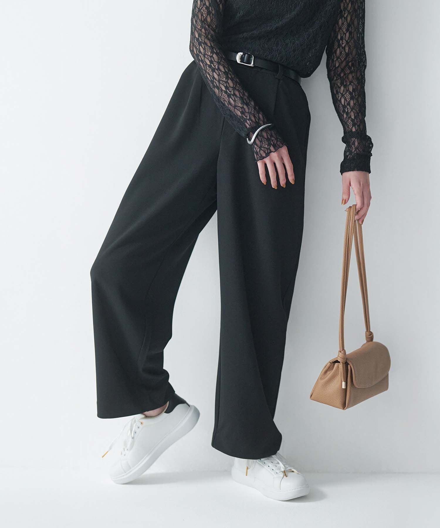 【グローバルワーク/GLOBAL WORK】のイージーケアストレッチワイドパンツ/599597 人気、トレンドファッション・服の通販 founy(ファニー) 　ファッション　Fashion　レディースファッション　Fashion for Women　パンツ　Pants & Trousers　おすすめ　Recommended / Our Picks　カットソー　Cut and Sewn Top　ギャザー　Gathered, Ruffled　シンプル　Simple, Minimal　ストレッチ　Stretch, Stretchy Fabric　ストレート　Straight, Straight Cut　ツイル　Twist, Twisted Detail　バランス　Balance, Style Balance　フィット　Fit, Slim Fit　ロング　Long, Long-Length　ワイド　Wide, Wide Fit　エレガント 上品　Elegant　楽ちん　Easy Fit, Comfortable　秋　Autumn　 other-1|ID: prp329100004707305 ipo3291000000034597162