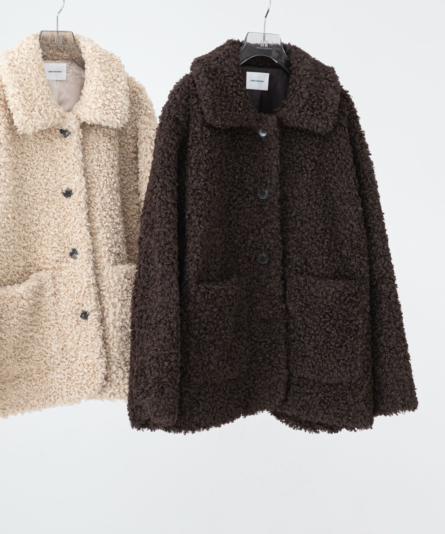 【アーバンリサーチ/URBAN RESEARCH】のECOPELカーリーファーコート インテリア・キッズ・メンズ・レディースファッション・服の通販 founy(ファニー) 　ファッション　Fashion　レディースファッション　Fashion for Women　アウター　Coat / Outerwear Collection　コート・ロングコート・ピーコート　Long Coats, Peacoats & More　2025年　2025　2025-2026秋冬・A/W　Autumn/Winter 2025–26 AW25–26　冬　Winter / This Winter　キュプラ　Cupro, Eco Fabric　クラシック　Classic, Timeless Style　タートルネック　Turtleneck, High Neck　チェック　Check, Plaid, Tartan　デニム　Denim, Jeans Material　トレンド　Trend, Trending Now　ボトム　Bottoms, Lower Wear　A/W・秋冬　Autumn/Winter　D.BROWN|ID: prp329100004707322 ipo3291000000033998773