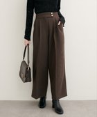 【ナチュラルクチュール/natural couture】の【WEB限定】金釦タックワイドパンツ ブラウン|ID: prp329100004707328 ipo3291000000033998846