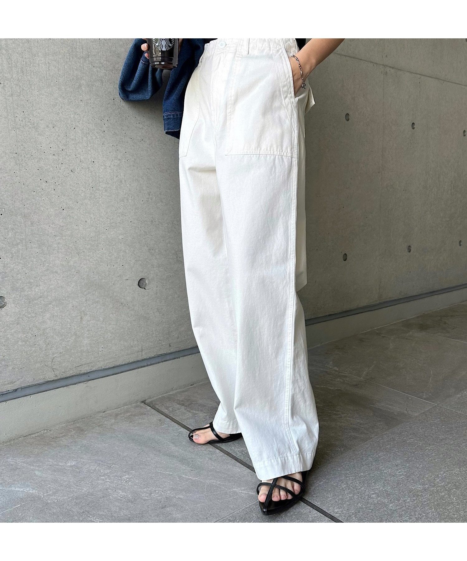 【アンドミー/andme】のワイド ベイカー パンツ インテリア・キッズ・メンズ・レディースファッション・服の通販 founy(ファニー) 　ファッション　Fashion　レディースファッション　Fashion for Women　パンツ　Pants & Trousers　デニム　Denim, Jeans Material　バランス　Balance, Style Balance　ボトム　Bottoms, Lower Wear　ルーズ　Loose, Oversized　ワイド　Wide, Wide Fit　おすすめ　Recommended / Our Picks　ホワイト|ID: prp329100004707334 ipo3291000000033998888