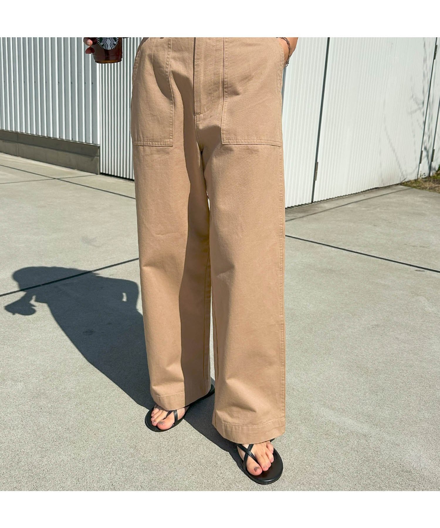 【アンドミー/andme】のワイド ベイカー パンツ インテリア・キッズ・メンズ・レディースファッション・服の通販 founy(ファニー) 　ファッション　Fashion　レディースファッション　Fashion for Women　パンツ　Pants & Trousers　デニム　Denim, Jeans Material　バランス　Balance, Style Balance　ボトム　Bottoms, Lower Wear　ルーズ　Loose, Oversized　ワイド　Wide, Wide Fit　おすすめ　Recommended / Our Picks　ベージュ|ID: prp329100004707334 ipo3291000000033998894