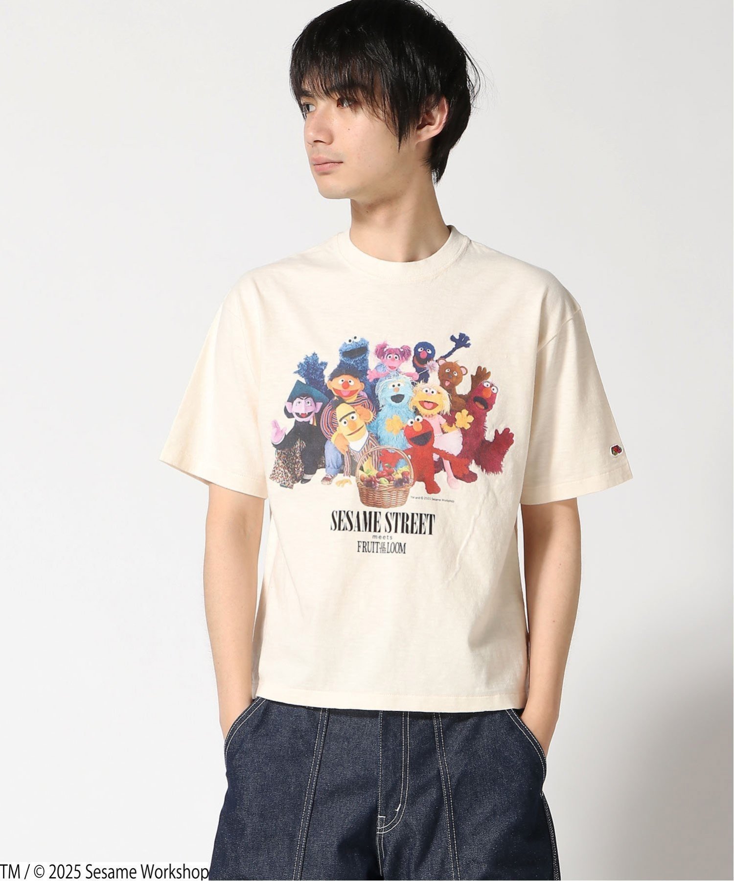 【ハンドサイン/HAND SIGN】のFRUIT OF THE LOOM/SESAME STREET Photo Tee D インテリア・キッズ・メンズ・レディースファッション・服の通販 founy(ファニー) 　ファッション　Fashion　レディースファッション　Fashion for Women　キャラクター　Character, Licensed Characters　ショート　Short, Short Length　スリーブ　Sleeve, Long Sleeve / Short Sleeve　ロング　Long, Long-Length　オフホワイト|ID: prp329100004707335 ipo3291000000033998901