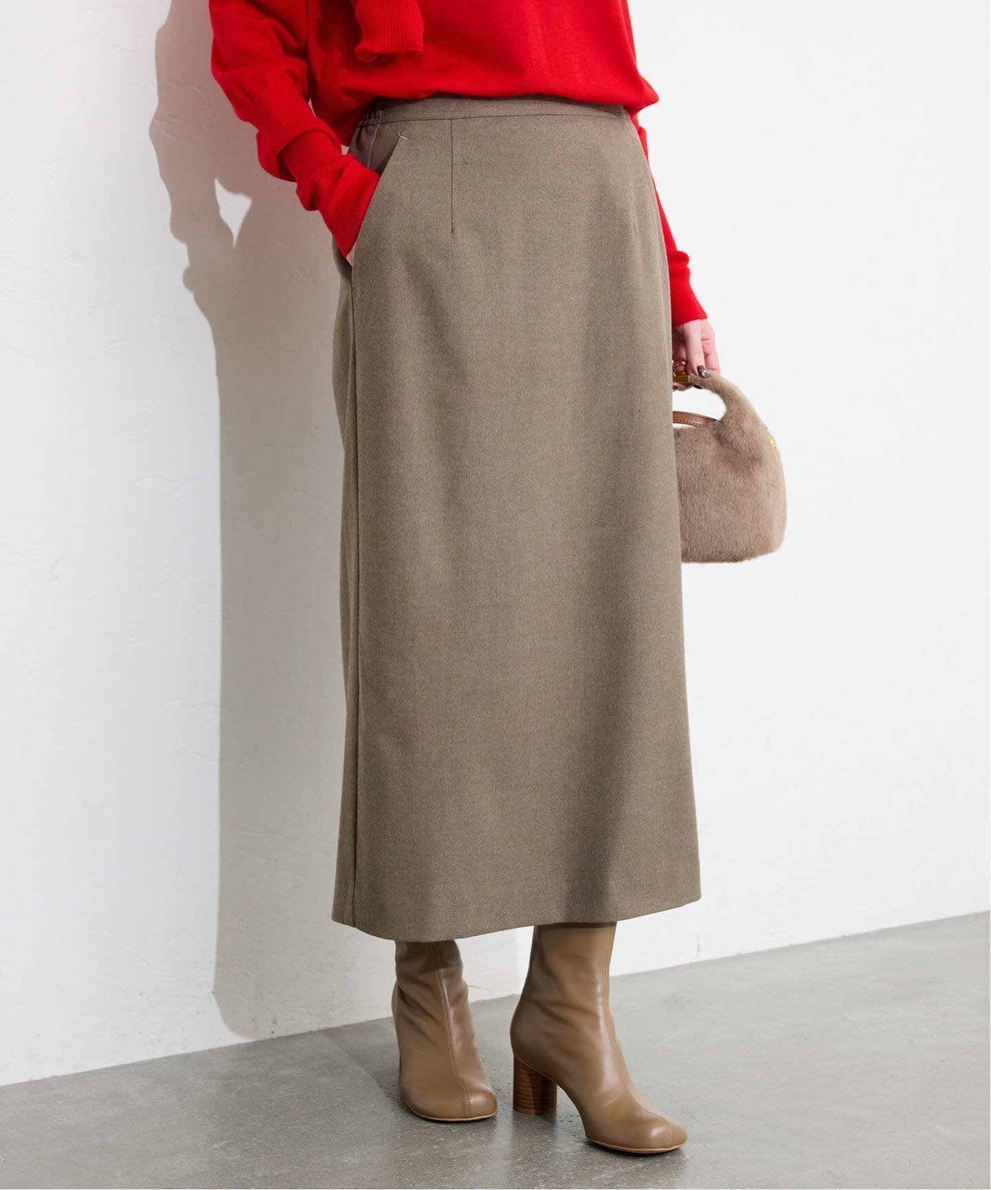 【スローブ イエナ/SLOBE IENA】の《吸湿発熱/3サイズ展開/ 》ウールミックスイージースカート インテリア・キッズ・メンズ・レディースファッション・服の通販 founy(ファニー) 　ファッション　Fashion　レディースファッション　Fashion for Women　スカート　Skirts　2025年　2025　2025-2026秋冬・A/W　Autumn/Winter 2025–26 AW25–26　カーディガン　Cardigan, Knitwear　シューズ　Shoes, Footwear　スニーカー　Sneakers, Trainers　ポケット　Pocket, Pocket Detail　冬　Winter / This Winter　ベージュ|ID: prp329100004707345 ipo3291000000033998992