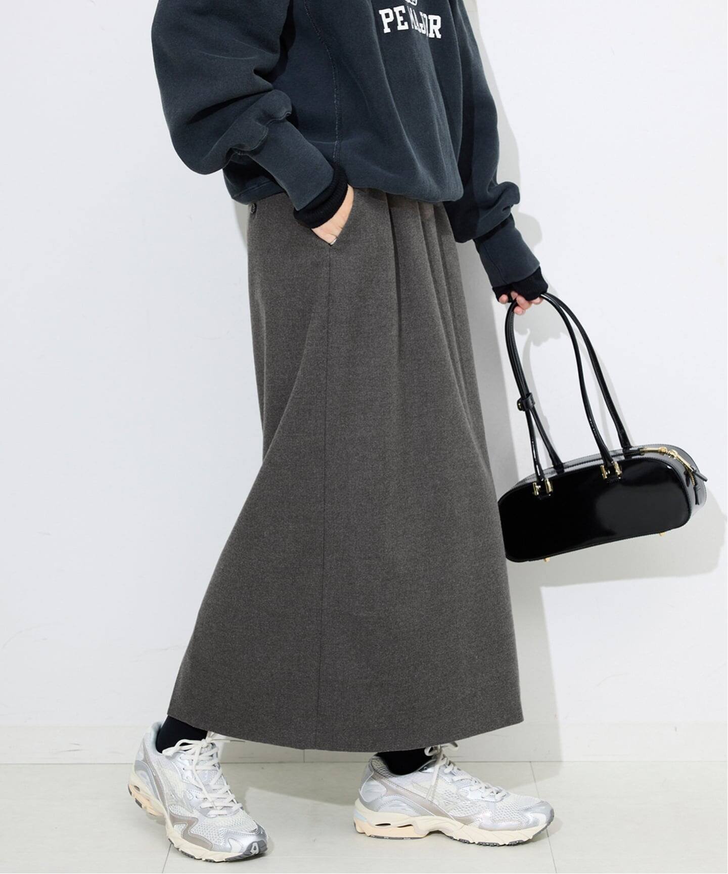 【スローブ イエナ/SLOBE IENA】の《吸湿発熱/3サイズ展開》ウールミックスイージースカート インテリア・キッズ・メンズ・レディースファッション・服の通販 founy(ファニー) ファッション Fashion レディースファッション Fashion for Women スカート Skirts 2025年 2025 2025-2026秋冬・A/W Autumn/Winter 2025–26 AW25–26 カーディガン Cardigan, Knitwear シューズ Shoes, Footwear スニーカー Sneakers, Trainers ポケット Pocket, Pocket Detail 冬 Winter / This Winter グレー|ID: prp329100004707345 ipo3291000000034561089