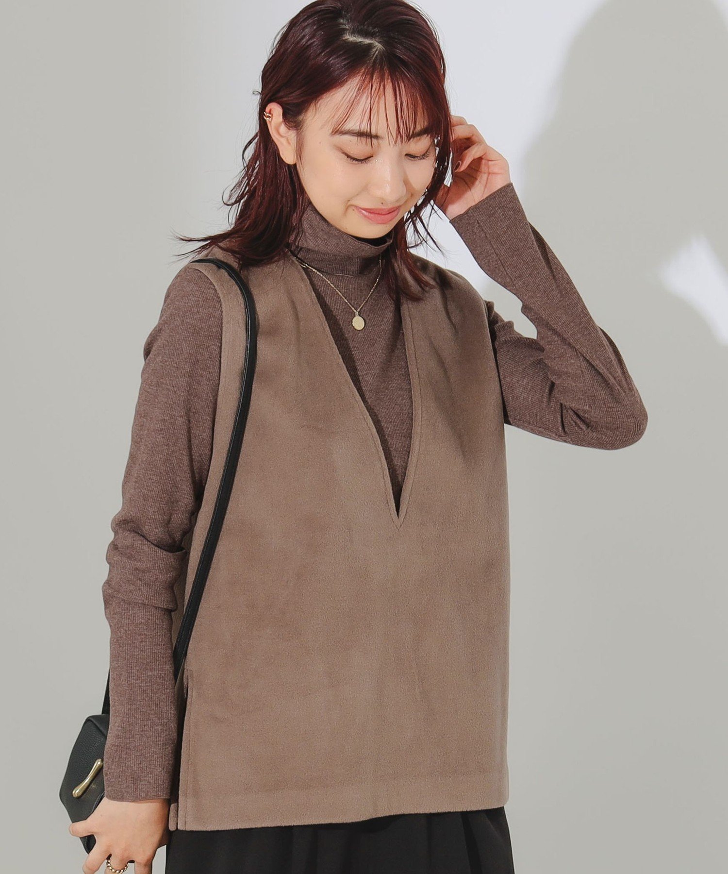 【ビームス ウイメン/BEAMS】のリブ タートル * ベスト インテリア・キッズ・メンズ・レディースファッション・服の通販 founy(ファニー) 　ファッション　Fashion　レディースファッション　Fashion for Women　アウター　Coat / Outerwear Collection　トップス・カットソー　Cut & Sew Tops　ベスト&ジレ / 重ね着スタイル　Vests & Gilets　インナー　Innerwear　カットソー　Cut and Sewn Top　シンプル　Simple, Minimal　ジャケット　Jacket, Outerwear　タートル　Turtleneck, Turtle Collar　フィット　Fit, Slim Fit　ベスト　Vest, Waistcoat　再入荷　Restock / Back in Stock　おすすめ　Recommended / Our Picks　MOCHA*BROWN|ID: prp329100004707366 ipo3291000000033999297