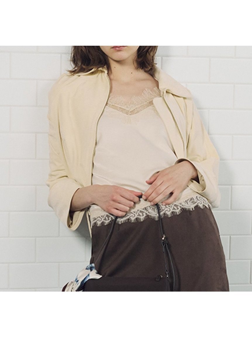 【フレイ アイディー/FRAY I.D】のステンカラードロストギャザーブルゾン 人気、トレンドファッション・服の通販 founy(ファニー) 　ファッション　Fashion　レディースファッション　Fashion for Women　アウター　Coat / Outerwear Collection　ブルゾンジャケット・スポーティアウター　Blouson Jackets　ギャザー　Gathered, Ruffled　クール　Cool, Chic　コンパクト　Compact, Small Size　シンプル　Simple, Minimal　スマート　Smart, Elegant　スリーブ　Sleeve, Long Sleeve / Short Sleeve　トレンド　Trend, Trending Now　ドローストリング　Drawstring, Pull Cord　フェイクレザー　Faux Leather, PU Leather　ブルゾン　Blouson, Bomber Jacket　 other-1|ID: prp329100004707370 ipo3291000000033999340