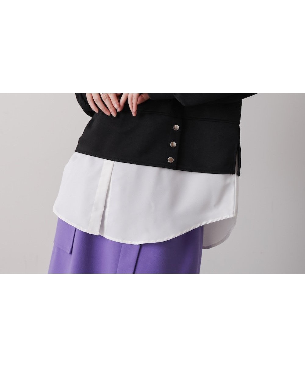 【バブ ブージュルード/Bab Bou Jeloud】の軽量ボンディングプルオーバー インテリア・キッズ・メンズ・レディースファッション・服の通販 founy(ファニー) 　ファッション　Fashion　レディースファッション　Fashion for Women　トップス・カットソー　Cut & Sew Tops　カジュアルプルオーバー・ニットトップス　Pullovers & Knit Tops / Casual Pullovers　シンプル　Simple, Minimal　ドッキング　Docking, Mixed Material　ドット　Polka Dot, Dot Pattern　ボンディング　Bonding, Bonded Fabric　再入荷　Restock / Back in Stock　軽量　Lightweight, Ultra Light　BLACK|ID: prp329100004707379 ipo3291000000033999394