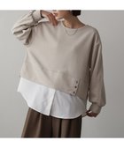 【バブ ブージュルード/Bab Bou Jeloud】の軽量ボンディングプルオーバー 人気、トレンドファッション・服の通販 founy(ファニー) ファッション Fashion レディースファッション Fashion for Women トップス・カットソー Cut & Sew Tops カジュアルプルオーバー・ニットトップス Pullovers & Knit Tops / Casual Pullovers シンプル Simple, Minimal ドッキング Docking, Mixed Material ドット Polka Dot, Dot Pattern ボンディング Bonding, Bonded Fabric 再入荷 Restock / Back in Stock 軽量 Lightweight, Ultra Light thumbnail グレージュ|ID: prp329100004707379 ipo3291000000033999396