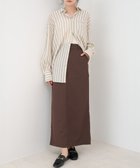 【バブ ブージュルード/Bab Bou Jeloud】の【低身長向けサイズあり】ツイルタイトロングスカート BROWN|ID: prp329100004707380 ipo3291000000033999400