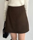 【ジュノア/JUNOAH】のcallautia 起毛ミニスカート ブラウン|ID: prp329100004707390 ipo3291000000033999485