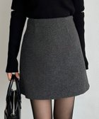 【ジュノア/JUNOAH】のcallautia 起毛ミニスカート チャコール|ID: prp329100004707390 ipo3291000000033999486