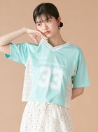 【リリーブラウン/Lily Brown】のサイドレースナンバリングTシャツ MNT[021]|ID: prp329100004707404 ipo3291000000033999658
