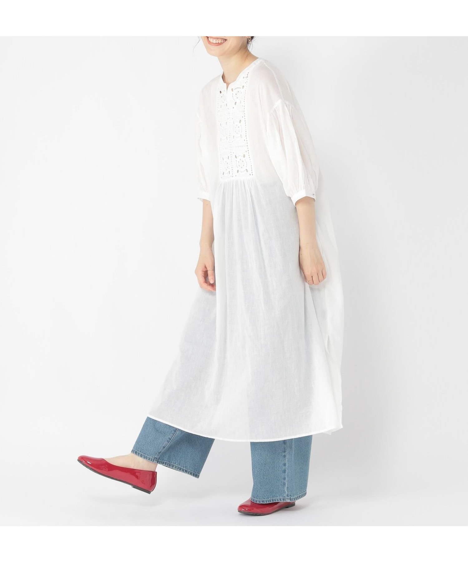 【スタディオ クリップ/studio CLIP】のタイルレースワンピース 人気、トレンドファッション・服の通販 founy(ファニー) 　ファッション　Fashion　レディースファッション　Fashion for Women　ワンピース　Dresses　おすすめ　Recommended / Our Picks　ジャケット　Jacket, Outerwear　デニム　Denim, Jeans Material　トレンド　Trend, Trending Now　パターン　Pattern, Design Print　ベスト　Vest, Waistcoat　レース　Lace, Lace Fabric　ワイド　Wide, Wide Fit　 other-1|ID: prp329100004707405 ipo3291000000033999659