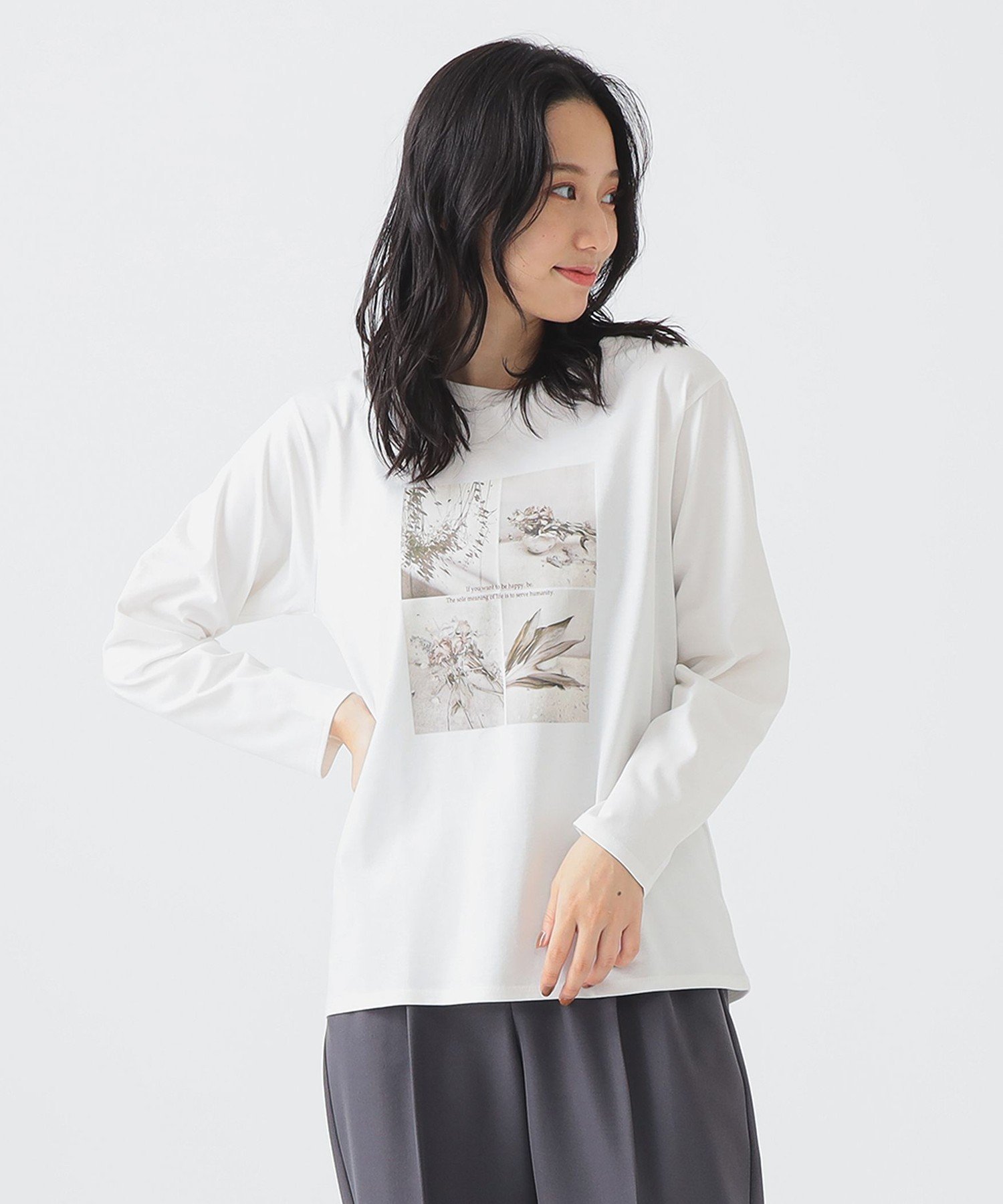 【ビーミングライフストアバイビームス/B:MING LIFE STORE by BEAMS】のプリント ロングスリーブ Tシャツ 25AW 秋まで使える ロングシーズン インテリア・キッズ・メンズ・レディースファッション・服の通販 founy(ファニー) 　ファッション　Fashion　レディースファッション　Fashion for Women　トップス・カットソー　Cut & Sew Tops　シャツ・ブラウス・オフィスカジュアル　Elegant Blouses & Button-Ups　ロングTシャツ・Tシャツ　Longline T-Shirts & Tees　インナー　Innerwear　秋　Autumn　カーディガン　Cardigan, Knitwear　ジャケット　Jacket, Outerwear　スリーブ　Sleeve, Long Sleeve / Short Sleeve　パターン　Pattern, Design Print　プリント　Print, Printed Pattern　ロング　Long, Long-Length　再入荷　Restock / Back in Stock　おすすめ　Recommended / Our Picks　2025年　2025　2025-2026秋冬・A/W　Autumn/Winter 2025–26 AW25–26　SEPIA|ID: prp329100004707406 ipo3291000000033999665
