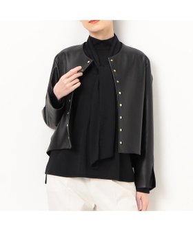 【コムサ/COMME CA】のフェイクレザー メタル釦 ショートジャケット 人気、トレンドファッション・服の通販 founy(ファニー) ファッション Fashion レディースファッション Fashion for Women アウター Coat / Outerwear Collection レディースジャケット・軽アウター Jackets カッティング Cutting Detail カーディガン Cardigan, Knitwear ショルダー Shoulder, Shoulder Strap ショート Short, Short Length ジャケット Jacket, Outerwear スリット Slit, Slit Detail スリーブ Sleeve, Long Sleeve / Short Sleeve ドット Polka Dot, Dot Pattern フェイクレザー Faux Leather, PU Leather ポケット Pocket, Pocket Detail メタル Metal, Metal Parts ラウンド Round, Round Neck |ID:prp329100004707429