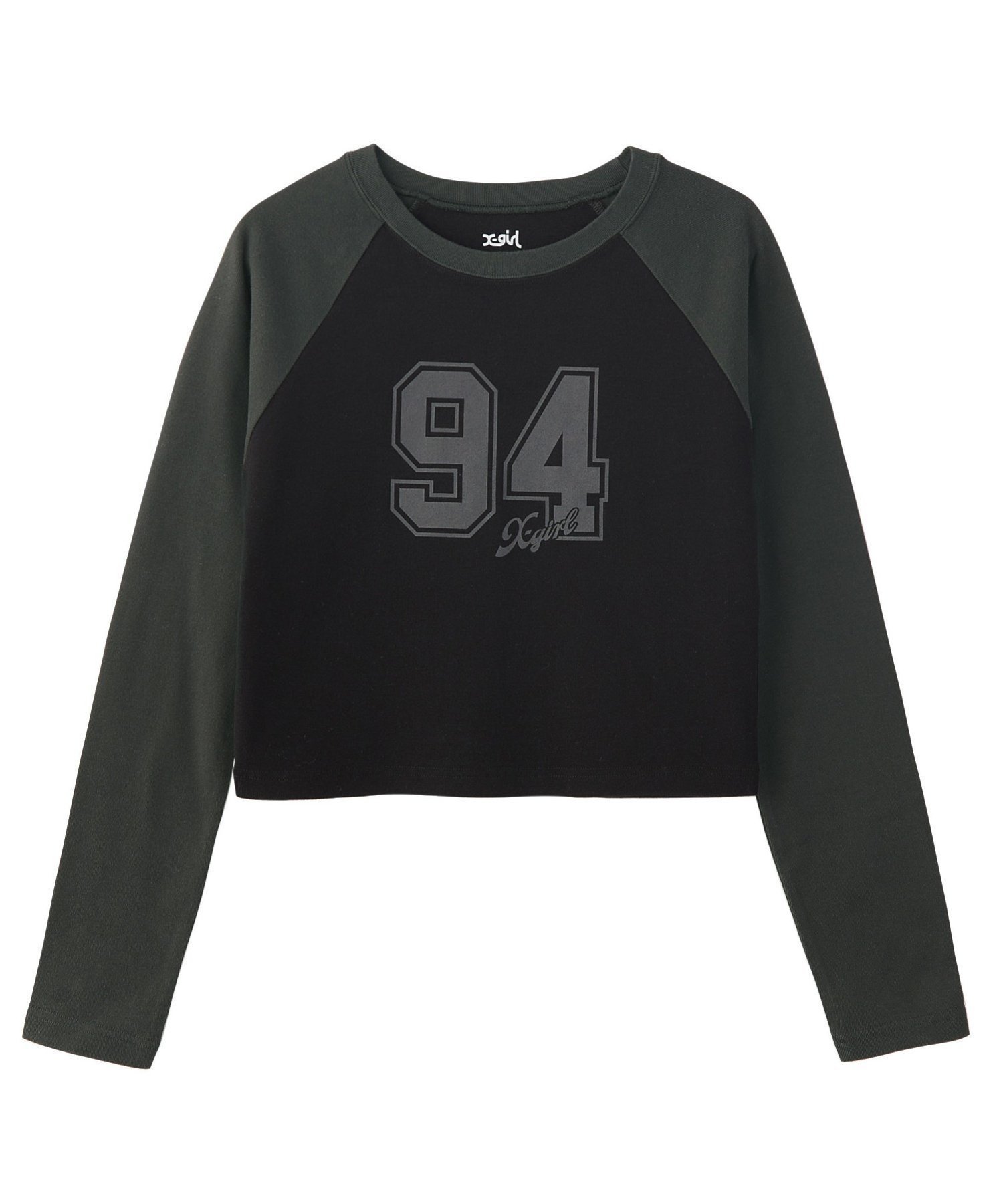 【エックスガール/X-girl】のNUMBERING RAGLAN L/S BABY TEE 【X-girl】 インテリア・キッズ・メンズ・レディースファッション・服の通販 founy(ファニー) 　ファッション　Fashion　レディースファッション　Fashion for Women　コンパクト　Compact, Small Size　ストレッチ　Stretch, Stretchy Fabric　デニム　Denim, Jeans Material　定番　Standard, Basic Item　長袖　Long Sleeve, Full Sleeve　プリント　Print, Printed Pattern　ロング　Long, Long-Length　おすすめ　Recommended / Our Picks　BLACK|ID: prp329100004707431 ipo3291000000033999858