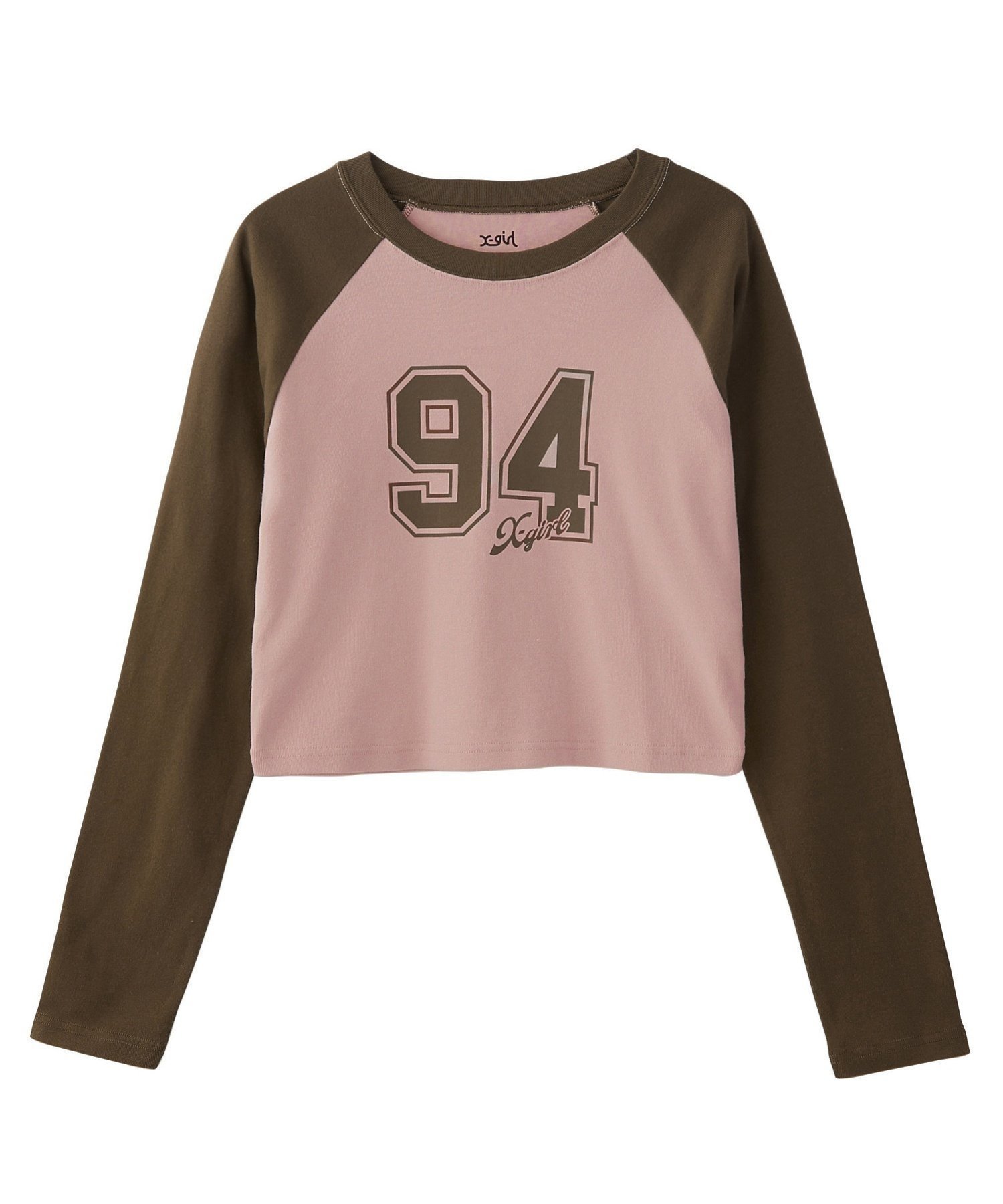 【エックスガール/X-girl】のNUMBERING RAGLAN L/S BABY TEE 【X-girl】 インテリア・キッズ・メンズ・レディースファッション・服の通販 founy(ファニー) 　ファッション　Fashion　レディースファッション　Fashion for Women　コンパクト　Compact, Small Size　ストレッチ　Stretch, Stretchy Fabric　デニム　Denim, Jeans Material　定番　Standard, Basic Item　長袖　Long Sleeve, Full Sleeve　プリント　Print, Printed Pattern　ロング　Long, Long-Length　おすすめ　Recommended / Our Picks　LtPINK|ID: prp329100004707431 ipo3291000000033999859