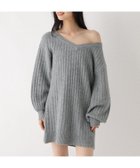 【ヘザー/Heather】のVネックオフショルニットミニワンピース 人気、トレンドファッション・服の通販 founy(ファニー) ファッション Fashion レディースファッション Fashion for Women ワンピース Dresses おすすめ Recommended / Our Picks インナー Innerwear ショルダー Shoulder, Shoulder Strap シンプル Simple, Minimal ラップ Wrap, Wrap Design ワイドリブ Wide Rib, Wide Ribbed Knit thumbnail グレー|ID: prp329100004707441 ipo3291000000033999916
