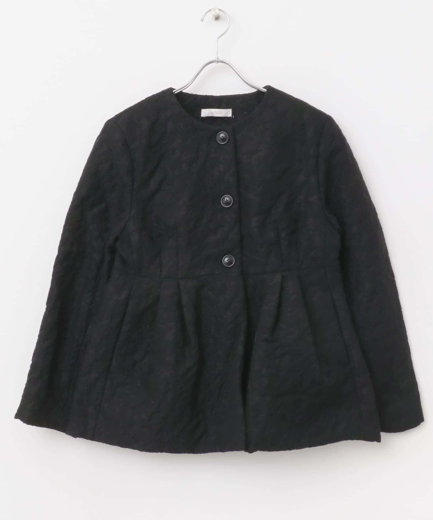 【アーバンリサーチ ロッソ/URBAN RESEARCH ROSSO】のF by ROSSO ジャガード中綿ジャケット インテリア・キッズ・メンズ・レディースファッション・服の通販 founy(ファニー) 　ファッション　Fashion　レディースファッション　Fashion for Women　アウター　Coat / Outerwear Collection　レディースジャケット・軽アウター　Jackets　ジャケット　Jacket, Outerwear　フォルム　Silhouette, Form　フロント　Front, Front Design　ペプラム　Peplum, Flared Hem　S/S・春夏　SS, Spring/Summer, Warm Season　夏　Summer　2025年　2025　2025春夏・S/S　Spring/Summer 2025 SS25　BLACK|ID: prp329100004707446 ipo3291000000033999942