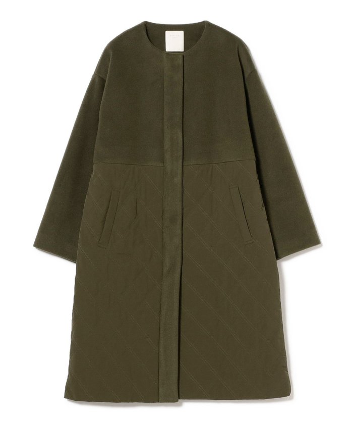 【ビームス ウイメン/BEAMS】のドッキング コート(S~M) インテリア・キッズ・メンズ・レディースファッション・服の通販 founy(ファニー) https://founy.com/ ファッション Fashion レディースファッション Fashion for Women アウター Coat / Outerwear Collection コート・ロングコート・ピーコート Long Coats, Peacoats & More キルティング Quilted, Quilting キルト Quilt, Quilted Fabric 今季 This Season, Current Season スウェット / スエット Sweatshirt, Sweatwear タートルネック Turtleneck, High Neck ドッキング Docking, Mixed Material 人気 Popular, Best Seller ポケット Pocket, Pocket Detail マフラー Scarf, Muffler メルトン Melton, Heavy Wool ワッシャー Washer, Crinkled Finish 再入荷 Restock / Back in Stock おすすめ Recommended / Our Picks |ID: prp329100004707459 ipo3291000000034000024