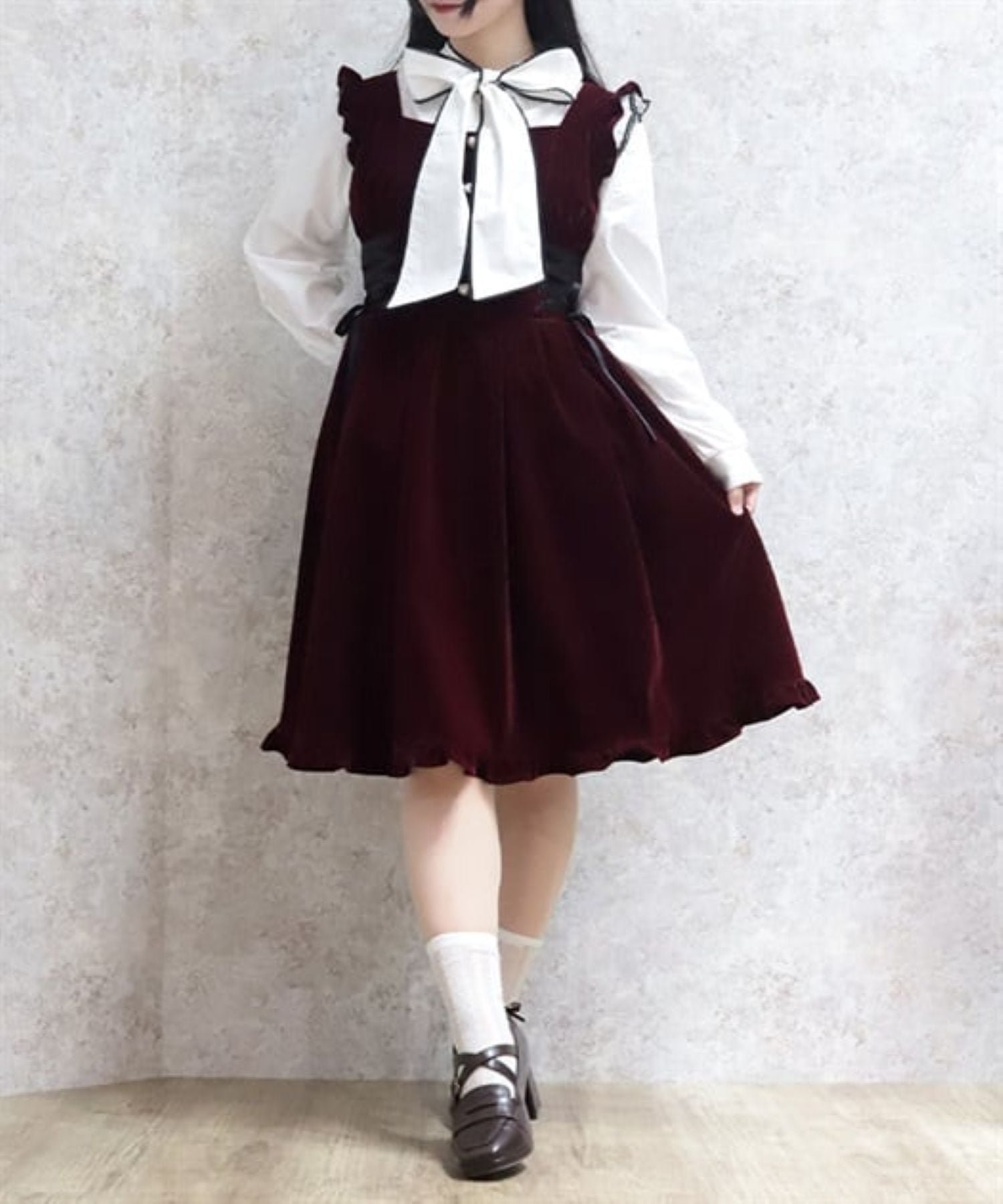 【アクシーズファム/axes femme】のサイドレースアップジャンドレ インテリア・キッズ・メンズ・レディースファッション・服の通販 founy(ファニー) 　ファッション　Fashion　レディースファッション　Fashion for Women　おすすめ　Recommended / Our Picks　インナー　Innerwear　チェック　Check, Plaid, Tartan　ベロア　Velour, Soft Velvet　レース　Lace, Lace Fabric　秋　Autumn　ワイン|ID: prp329100004707471 ipo3291000000034000117