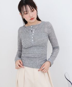 【バブ ブージュルード/Bab Bou Jeloud】のボタンタンクセット ヘンリーネックトップス 人気、トレンドファッション・服の通販 founy(ファニー) ファッション Fashion レディースファッション Fashion for Women トップス・カットソー Cut & Sew Tops インナー Innerwear 秋 Autumn カットソー Cut and Sewn Top スマート Smart, Elegant スリット Slit, Slit Detail タイトスカート Pencil Skirt, Tight Skirt タンク Tank Top, Sleeveless Top チェック Check, Plaid, Tartan デニム Denim, Jeans Material 再入荷 Restock / Back in Stock おすすめ Recommended / Our Picks |ID:prp329100004707472