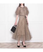 【レジャ/Leja】のLEJA-パフスリーブウエストリボン総レースロングドレスワンピース結婚式 CHOCOLATE|ID: prp329100004707491 ipo3291000000034000310
