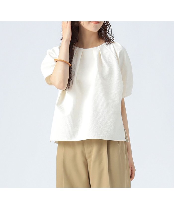 【ビームス ハート/BEAMS HEART】のカット サッカー フォルム プルオーバー インテリア・キッズ・メンズ・レディースファッション・服の通販 founy(ファニー) https://founy.com/ ファッション Fashion レディースファッション Fashion for Women トップス・カットソー Cut & Sew Tops カジュアルプルオーバー・ニットトップス Pullovers & Knit Tops / Casual Pullovers サッカー Seersucker, Summer Fabric スリーブ Sleeve, Long Sleeve / Short Sleeve デニム Denim, Jeans Material トレンド Trend, Trending Now フォルム Silhouette, Form リラックス Relax, Relaxed Fit ワイド Wide, Wide Fit エレガント 上品 Elegant |ID: prp329100004707493 ipo3291000000034000335
