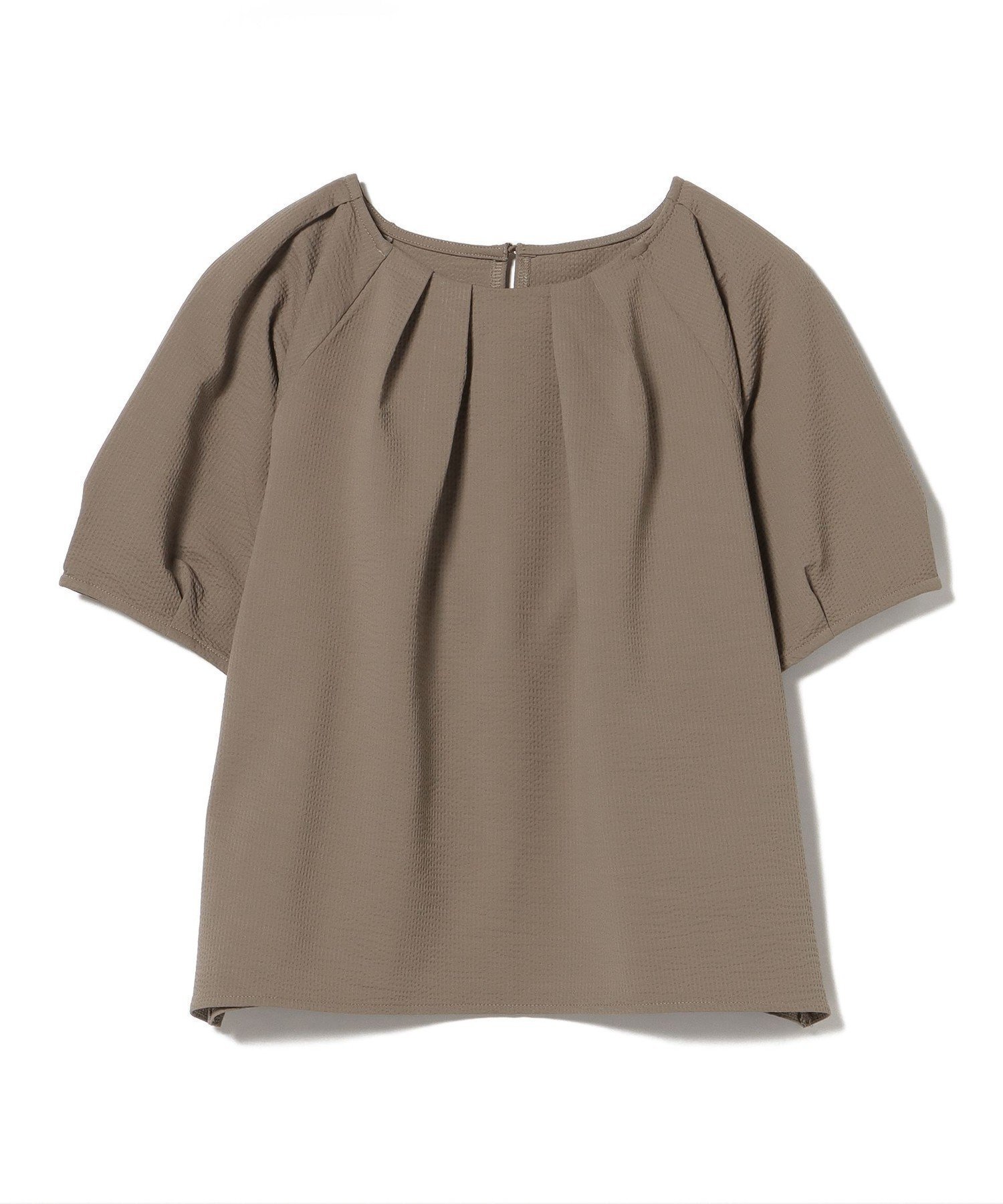 【ビームス ハート/BEAMS HEART】のカット サッカー フォルム プルオーバー インテリア・キッズ・メンズ・レディースファッション・服の通販 founy(ファニー) 　ファッション　Fashion　レディースファッション　Fashion for Women　トップス・カットソー　Cut & Sew Tops　カジュアルプルオーバー・ニットトップス　Pullovers & Knit Tops / Casual Pullovers　サッカー　Seersucker, Summer Fabric　スリーブ　Sleeve, Long Sleeve / Short Sleeve　デニム　Denim, Jeans Material　トレンド　Trend, Trending Now　フォルム　Silhouette, Form　リラックス　Relax, Relaxed Fit　ワイド　Wide, Wide Fit　エレガント 上品　Elegant　MOCHA|ID: prp329100004707493 ipo3291000000034000341