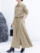 【ドゥーベル/Doux Belle】のロング シャツワンピース ワンピース ベージュ|ID: prp329100004707497 ipo3291000000034000372