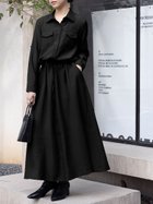 【ドゥーベル/Doux Belle】のロング シャツワンピース ワンピース ブラック|ID: prp329100004707497 ipo3291000000034000374