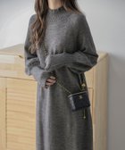 【ラジュール/Lajour】のハイネックニットワンピース グレー|ID: prp329100004707498 ipo3291000000034000391