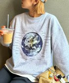 【チャオパニックティピー/CIAOPANIC TYPY】の【WEB限定】【UNISEX】MOON/EARTHスウェット グレー|ID: prp329100004707503 ipo3291000000034000419