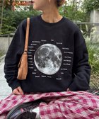 【チャオパニックティピー/CIAOPANIC TYPY】の【WEB限定】【UNISEX】MOON/EARTHスウェット ブラック|ID: prp329100004707503 ipo3291000000034000426