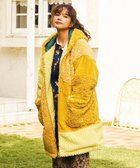 【ゴースローキャラバン/go slow caravan】のボアファーMIXパッチワークコート (WOMENS) キャラバンイエロー|ID: prp329100004707504 ipo3291000000034000432
