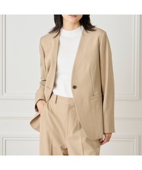 【イネド/INED】の綿麻ノーカラージャケット 人気、トレンドファッション・服の通販 founy(ファニー) ファッション Fashion レディースファッション Fashion for Women アウター Coat / Outerwear Collection レディースジャケット・軽アウター Jackets ノーカラージャケット / シンプル上品コーデ Collarless Jackets 吸水 Absorbent, Quick-Dry サマー Summer, Summer Style ジャケット Jacket, Outerwear ストレッチ Stretch, Stretchy Fabric フロント Front, Front Design ポケット Pocket, Pocket Detail リネン Linen, Linen Fabric |ID:prp329100004707513