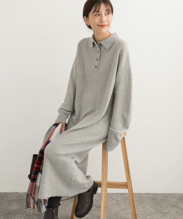 【アーバンリサーチ ドアーズ/URBAN RESEARCH DOORS】の衿付きニットワンピース インテリア・キッズ・メンズ・レディースファッション・服の通販 founy(ファニー) https://founy.com/ ファッション Fashion レディースファッション Fashion for Women ワンピース Dresses ニットワンピース Knit Dresses 2024年 2024 2024-2025秋冬・A/W Autumn/Winter 2024–25 AW24–25 冬 Winter / This Winter ダブル Double, Double-Breasted フェイス Face, Facial Design A/W・秋冬 Autumn/Winter |ID: prp329100004707515 ipo3291000000034000532