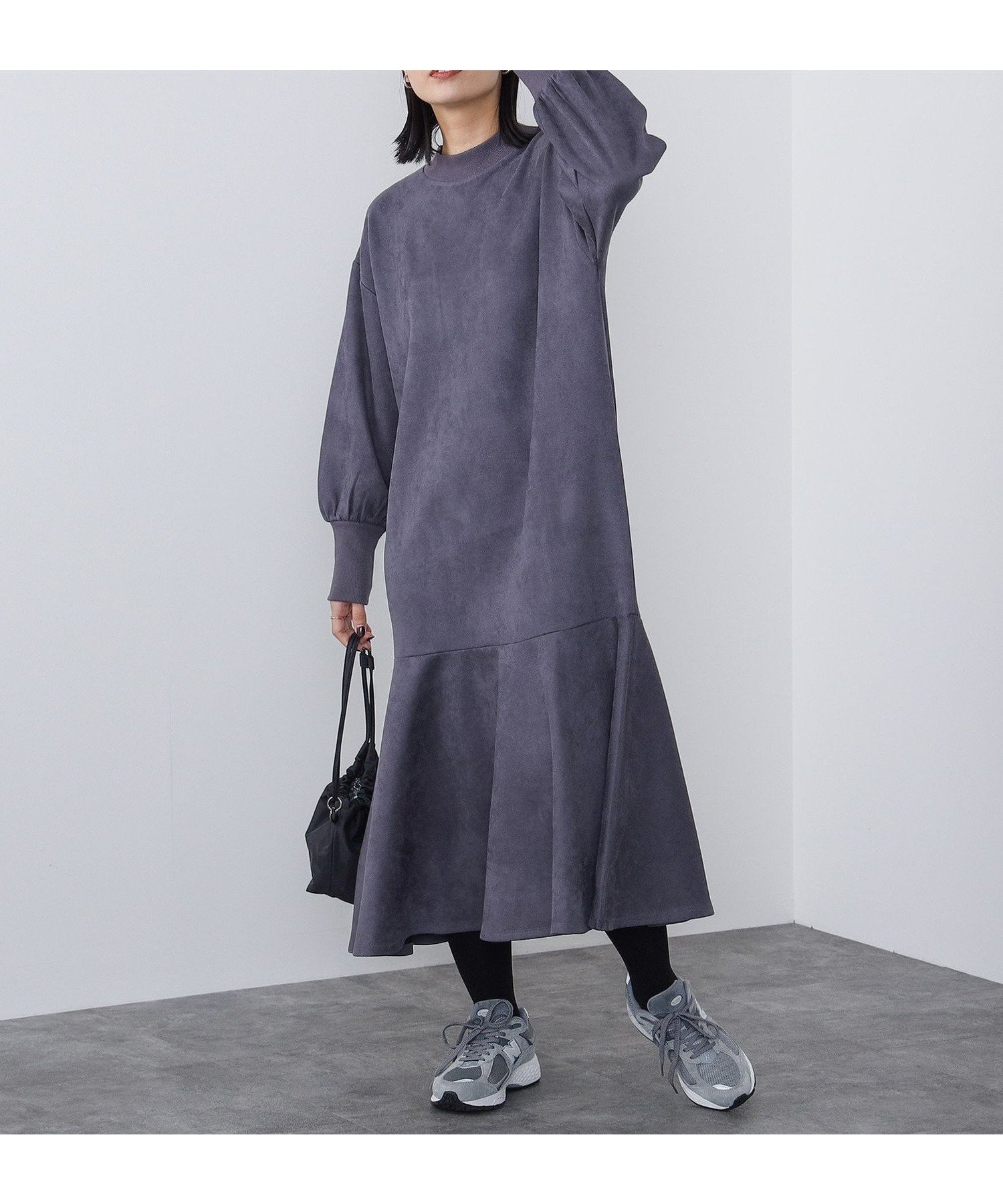 【ビームス ウイメン/BEAMS】のスエード調 マーメイドフレア ワンピース 人気、トレンドファッション・服の通販 founy(ファニー) 　ファッション　Fashion　レディースファッション　Fashion for Women　ワンピース　Dresses　おすすめ　Recommended / Our Picks　カーディガン　Cardigan, Knitwear　ショート　Short, Short Length　スリーブ　Sleeve, Long Sleeve / Short Sleeve　トレンド　Trend, Trending Now　フレア　Flare, Flared　ブルゾン　Blouson, Bomber Jacket　マーメイド　Mermaid, Fishtail Silhouette　 other-1|ID: prp329100004707518 ipo3291000000034000560