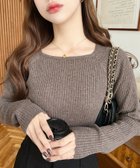 【モーメントプラス/moment+ / MEN】の12Gスクエアネックリブニットプルオーバー ブラウン|ID: prp329100004707556 ipo3291000000034350701
