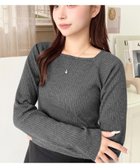 【モーメントプラス/moment+ / MEN】の12Gスクエアネックリブニットプルオーバー チャコールグレー|ID: prp329100004707556 ipo3291000000034350705