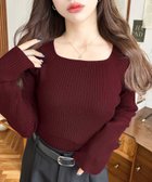 【モーメントプラス/moment+ / MEN】の12Gスクエアネックリブニットプルオーバー ボルドー|ID: prp329100004707556 ipo3291000000034547561