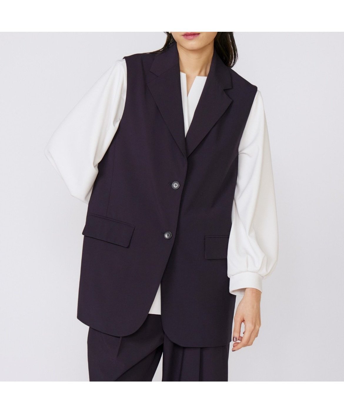 【イネド/INED】のTRストレッチカラーレスジレ 人気、トレンドファッション・服の通販 founy(ファニー) 　ファッション　Fashion　レディースファッション　Fashion for Women　アウター　Coat / Outerwear Collection　トップス・カットソー　Cut & Sew Tops　ベスト&ジレ / 重ね着スタイル　Vests & Gilets　おすすめ　Recommended / Our Picks　ジャケット　Jacket, Outerwear　ストレッチ　Stretch, Stretchy Fabric　フェミニン　Feminine, Girly　マニッシュ　Mannish, Boyish　ロング　Long, Long-Length　ビジネス 仕事 通勤　Business / Work / Commuting　軽量　Lightweight, Ultra Light　 other-1|ID: prp329100004707614 ipo3291000000034001432