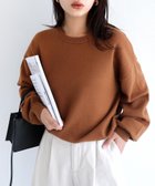 【アンドミー/andme】のクルーネック 長袖 ニット トップス キャメル|ID: prp329100004707618 ipo3291000000034001487