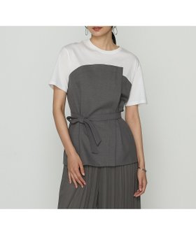 【コムサ/COMME CA】のコンパクトクールローレル天竺 ビスチェレイヤード風カットソー 人気、トレンドファッション・服の通販 founy(ファニー) ファッション Fashion レディースファッション Fashion for Women トップス・カットソー Cut & Sew Tops カットソー・ベーシックTシャツ Cut-and-Sewn Tops / Stretch Tees & Basics ビスチェ Bustiers & Corset Tops / Layered Bustier Style 秋 Autumn カットソー Cut and Sewn Top シルク Silk, 100% Silk シンプル Simple, Minimal スタイリッシュ Stylish, Fashionable ビスチェ Bustier, Corset Top ボトム Bottoms, Lower Wear ループ Loop, Loop Knit 夏 Summer |ID:prp329100004707640