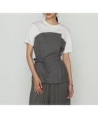 【コムサ/COMME CA】のコンパクトクールローレル天竺 ビスチェレイヤード風カットソー 人気、トレンドファッション・服の通販 founy(ファニー) ファッション Fashion レディースファッション Fashion for Women トップス・カットソー Cut & Sew Tops カットソー・ベーシックTシャツ Cut-and-Sewn Tops / Stretch Tees & Basics ビスチェ Bustiers & Corset Tops / Layered Bustier Style 秋 Autumn カットソー Cut and Sewn Top シルク Silk, 100% Silk シンプル Simple, Minimal スタイリッシュ Stylish, Fashionable ビスチェ Bustier, Corset Top ボトム Bottoms, Lower Wear ループ Loop, Loop Knit 夏 Summer thumbnail 04:グレー×ホワイト|ID: prp329100004707640 ipo3291000000034001669