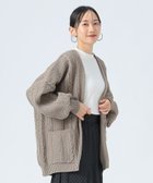 【ビームス ハート/BEAMS HEART】のケーブル柄 着流し カーディガン 人気、トレンドファッション・服の通販 founy(ファニー) ファッション Fashion レディースファッション Fashion for Women トップス・カットソー Cut & Sew Tops カーディガン・羽織り Layered Style Cardigans インナー Innerwear カットソー Cut and Sewn Top カーディガン Cardigan, Knitwear バランス Balance, Style Balance リラックス Relax, Relaxed Fit おすすめ Recommended / Our Picks thumbnail MOCHA|ID: prp329100004707650 ipo3291000000034001762