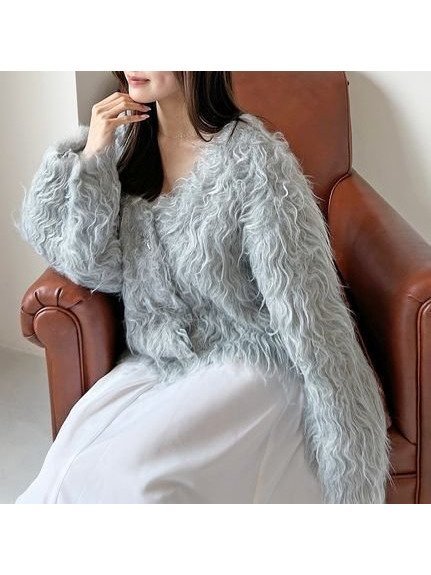 【スナイデル/SNIDEL】のデザインニットカーディガン インテリア・キッズ・メンズ・レディースファッション・服の通販 founy(ファニー) 　ファッション　Fashion　レディースファッション　Fashion for Women　トップス・カットソー　Cut & Sew Tops　ニット　Knit Tops & Sweaters　カーディガン・羽織り　Layered Style Cardigans　アクセサリー　Fashion Accessories　ウェーブ　Wavy Pattern　カーディガン　Cardigan, Knitwear　スマート　Smart, Elegant　メタル　Metal, Metal Parts　リボン　Ribbon, Bow　おすすめ　Recommended / Our Picks　GRY[006]|ID: prp329100004707687 ipo3291000000034002151
