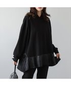 【ラジュール/Lajour】のプリーツヘムパーカー ブラック|ID: prp329100004707753 ipo3291000000034002721