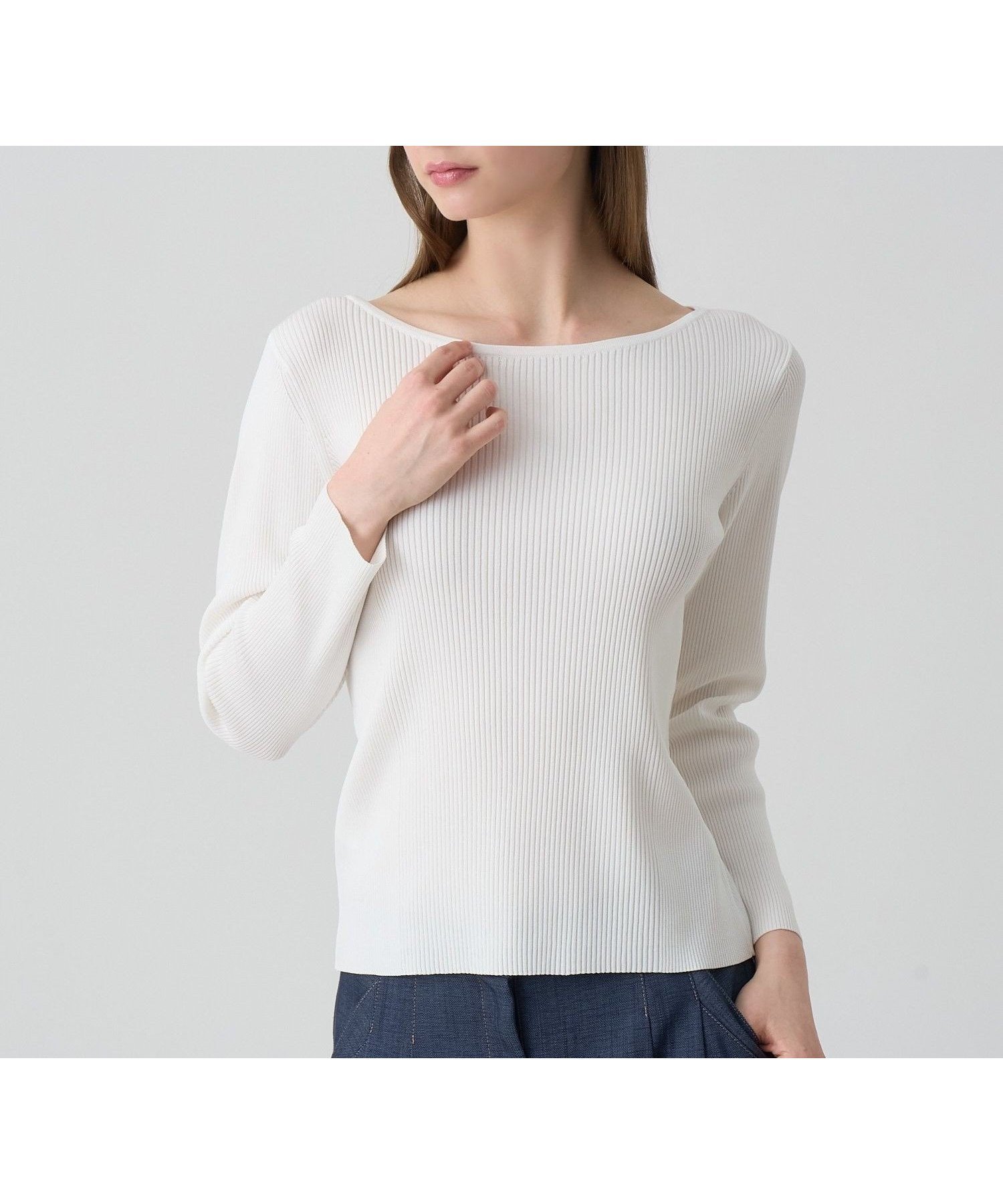 【アナイ/ANAYI】のレーヨンナイロンリブ プルオーバー インテリア・キッズ・メンズ・レディースファッション・服の通販 founy(ファニー) 　ファッション　Fashion　レディースファッション　Fashion for Women　トップス・カットソー　Cut & Sew Tops　カジュアルプルオーバー・ニットトップス　Pullovers & Knit Tops / Casual Pullovers　ストレッチ　Stretch, Stretchy Fabric　スマート　Smart, Elegant　S/S・春夏　SS, Spring/Summer, Warm Season　再入荷　Restock / Back in Stock　夏　Summer　white|ID: prp329100004707762 ipo3291000000034002842