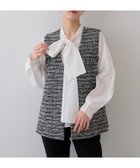 【インディヴィ/INDIVI】の【2点セット/UVケア】ツイードジレ ボウタイブラウス カセット服 ブラック|ID: prp329100004707765 ipo3291000000034002903
